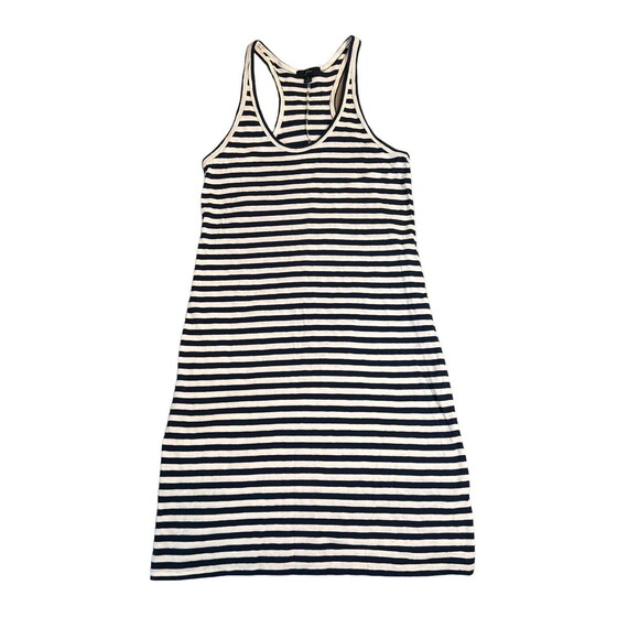 Re-Imagined by J. Crew Womens Sz Small Navy Blue Striped Racerback Tank Dress - Picture 1 of 6